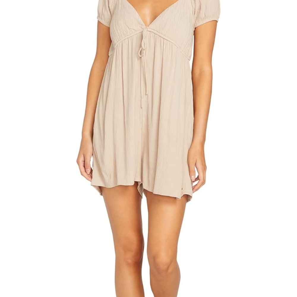 Volcom Tan Jumpsuit Romper